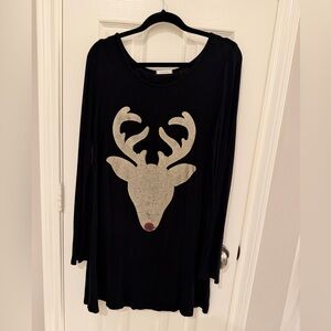 Long Sleeve Festive  Reindeer Tunic